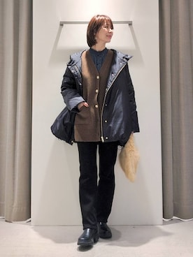 「BARNYARDSTORM（バンヤードストーム）のアイテム（ダウンジャケット/コート）」を使った、yoshikuttya0213さん（レディース・164cm）の冬コーディネート