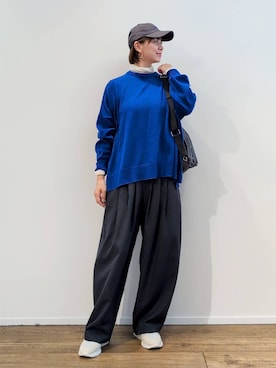 「ウエストゴム」｜「アイテム（帽子）」を使った、yoshikuttya0213さん（レディース・164cm）の秋コーディネート