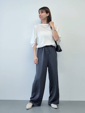 「BARNYARDSTORM（バンヤードストーム）のBARNYARDSTORM / カップインキャミ（キャミソール、ホワイト系）」を使った、yoshikuttya0213さん（レディース）の春コーディネート