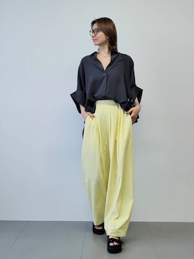 「BARNYARDSTORM（バンヤードストーム）のBARNYARDSTORM / カップインキャミ（キャミソール、ホワイト系）」を使った、yoshikuttya0213さん（レディース）の春コーディネート