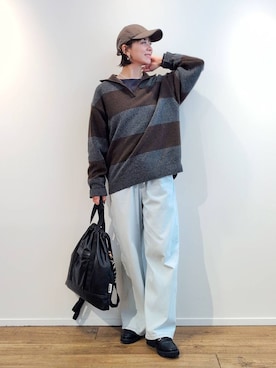「ウエストゴム」｜「アイテム（帽子）」を使った、yoshikuttya0213さん（レディース・164cm）の秋コーディネート