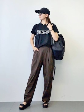 「めがね」｜「アイテム（帽子）」を使った、yoshikuttya0213さん（レディース・164cm）の春コーディネート