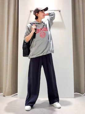 「アイテム（スウェット）」を使った、yoshikuttya0213さん（レディース・164cm）の秋コーディネート