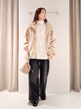 「UNIVERSAL OVERALL（ユニバーサルオーバーオール）のアイテム（ブルゾン）」を使った、yoshikuttya0213さん（レディース・164cm）の秋コーディネート