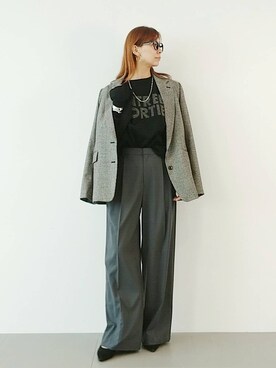 「ドットエスティ秋コーデ」｜「アイテム（スラックス）」を使った、yoshikuttya0213さん（レディース・164cm）の秋コーディネート