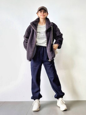 「ウエストゴム」｜「アイテム（スウェットパンツ）」を使った、yoshikuttya0213さん（レディース・164cm）の秋コーディネート