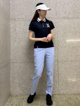 「アイテム（サンバイザー）」を使った、YRYRさん（レディース・170cm）の春コーディネート