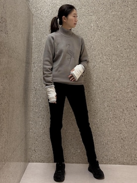 「アイテム（手袋）」を使った、YRYRさん（レディース・170cm）の秋コーディネート