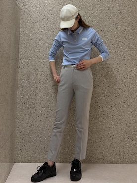 「アイテム（ポロシャツ）」を使った、YRYRさん（レディース・170cm・30代）の秋コーディネート