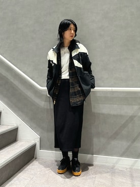 「Reebok（リーボック）のアイテム」を使った、canakoさん（レディース・168cm）の冬コーディネート