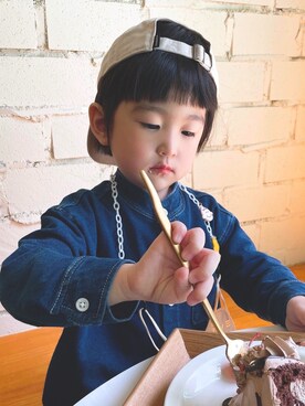 「無印良品（ムジルシリョウヒン）のアイテム」を使った、yuyujunさん（キッズ・110cm）の秋コーディネート