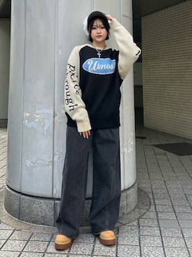 「アイテム（キャップ）」を使った、YUMIさん（レディース・154cm）の秋コーディネート