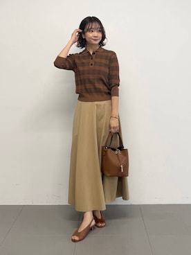 「AULENTTI（オウレンティ）のアイテム」を使った、namikaさん（レディース・158cm）の春コーディネート