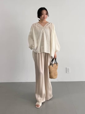 「beej（ビージ）のアイテム」を使った、namikaさん（レディース・158cm）の夏コーディネート