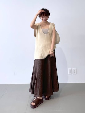 「アイテム（スカート）」を使った、namikaさん（レディース・158cm）の夏コーディネート