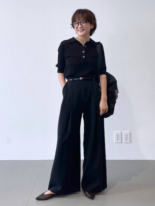 BABYLONE エリッチニット ネイビー BABYLONE ニット セーター FOXカシミヤ2WAYプルオーバー