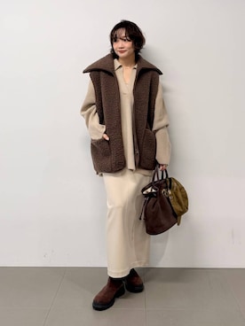 「アイテム（キャップ）」を使った、namikaさん（レディース・158cm）の秋コーディネート