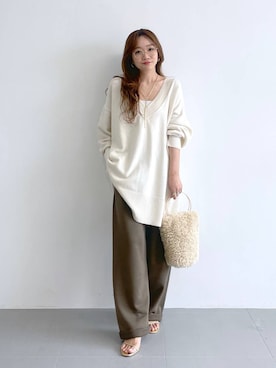 「HELEN MOORE（ヘレンムーア）のアイテム」を使った、namikaさん（レディース・158cm）の秋コーディネート