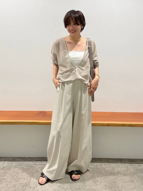 BABYLONE コットンリネンワイドパンツ セール】リネンライクワイドパンツ（その他パンツ）｜BABYLONE