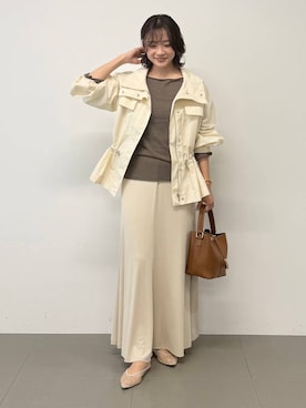 「AULENTTI（オウレンティ）のアイテム」を使った、namikaさん（レディース・158cm）の春コーディネート