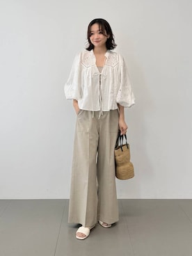 「beej（ビージ）のアイテム（バッグ）」を使った、namikaさん（レディース・158cm）の夏コーディネート