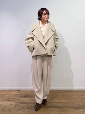 「アイテム（ピーコート）」を使った、namikaさん（レディース・158cm・30代）の秋コーディネート