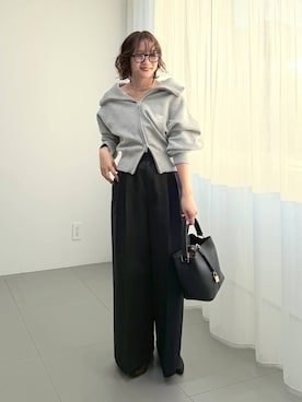 「AIM（エイム）のアイテム」を使った、namikaさん（レディース・158cm）の冬コーディネート