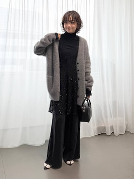 「アイテム（チュニック）」を使った、namikaさん（レディース・158cm）の冬コーディネート