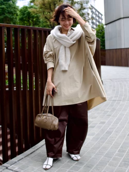 BABYLONE FOXカシミヤニットプルオーバー　ベージュ　長袖 バビロン BABYLONE 近年モデル FOXカシミヤニットプルオーバー