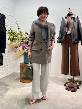 「アイテム（スウェットパンツ）」を使った、namikaさん（レディース・158cm・30代）の秋コーディネート