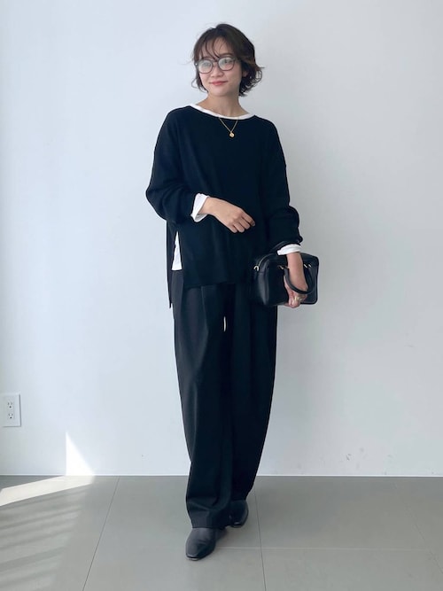 BABYLONE エリッチニット ネイビー BABYLONE ニット セーター FOXカシミヤ2WAYプルオーバー