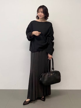 「CORSO ROMA，9（コルソローマ）の【CORSO ROMA 9】チュールパンプス（パンプス、ブラック系）」を使った、namikaさん（レディース・158cm）の春コーディネート