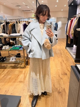 「アイテム（キーホルダー）」を使った、namikaさん（レディース・158cm）の秋コーディネート