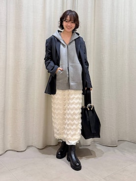 「アイテム（パーカー）」を使った、namikaさん（レディース・158cm・30代）の秋コーディネート