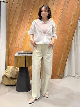 「BABYLONE（バビロン）のアイテム（ジャケット/アウター）」を使った、namikaさん（レディース・158cm）の春コーディネート