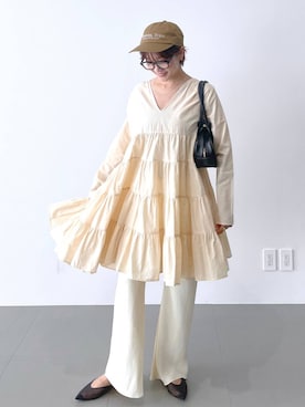 「アイテム（ワンピース/ドレス）」を使った、namikaさん（レディース・158cm・30代）の秋コーディネート
