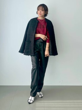 「アイテム（サンダル）」を使った、namikaさん（レディース・158cm・30代）の秋コーディネート