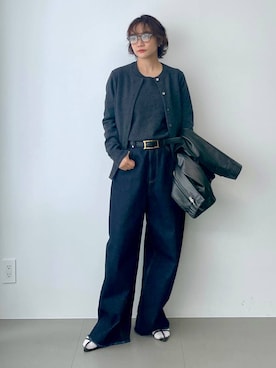 「アイテム（カバーオール）」を使った、namikaさん（レディース・158cm）の秋コーディネート