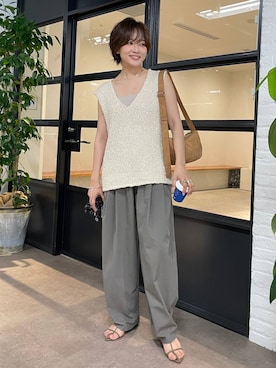 「BRIE LEON（ブリーレオン）のアイテム」を使った、namikaさん（レディース・158cm）の夏コーディネート