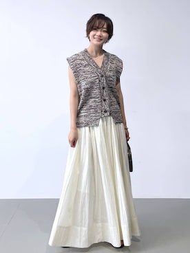 「アイテム（ベスト）」を使った、namikaさん（レディース・158cm・30代）の夏コーディネート