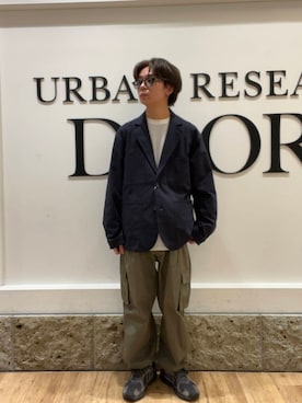 「FORK&SPOON（フォークアンドスプーン）の『セットアップ対応/イージーケア』FORK&SPOON　ideal stretchワークジャケット（セットアップ）」を使った、ナリさん（メンズ・165cm）の夏コーディネート