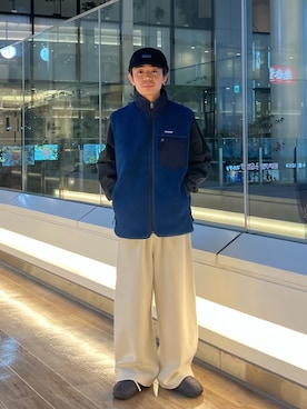 「URBAN RESEARCH DOORS（アーバンリサーチドアーズ）のpatagonia　Ms Classic Retro-X Vest（ベスト）」を使った、ナリさん（メンズ・165cm）の秋コーディネート