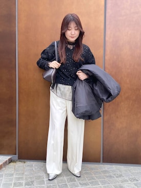 「BARNYARDSTORM」｜「アイテム（ダウンジャケット/コート）」を使った、kyokaさん（レディース・162cm）の冬コーディネート