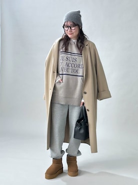 「BARNYARDSTORM（バンヤードストーム）のBARNYARDSTORM / 裏起毛マシュマロT / マシンウォッシャブル（Tシャツ/カットソー）」を使った、kyokaさん（レディース・162cm）の秋コーディネート