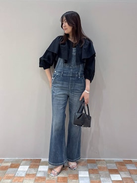 「アイテム（サロペット/オーバーオール）」を使った、kyokaさん（レディース・162cm・20代）の夏コーディネート