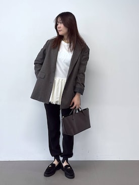 「アイテム（ローファー）」を使った、kyokaさん（レディース・162cm）の夏コーディネート