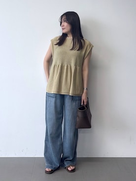 「BARNYARDSTORM（バンヤードストーム）のアイテム（パンツ）」を使った、kyokaさん（レディース・162cm）の春コーディネート