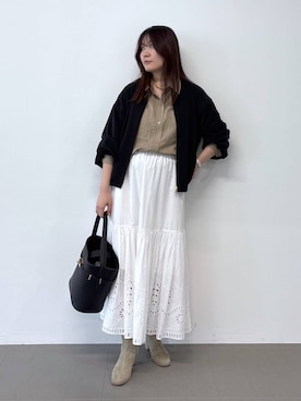 「VELETTO（ベレット）のBARNYARDSTORM / 【VELETTO / ヴェレット】/ バックルバッグ（ハンドバッグ）」を使った、kyokaさん（レディース・162cm）の秋コーディネート