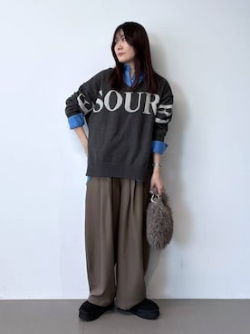 「アイテム（スリッポン）」を使った、kyokaさん（レディース・162cm・20代）の秋コーディネート