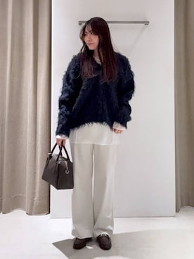「BARNYARDSTORM（バンヤードストーム）のBARNYARDSTORM / MILOS(ミロス) / レザーボストンバッグ（Boston bag、ブラウン系）」を使った、kyokaさん（レディース）の秋コーディネート